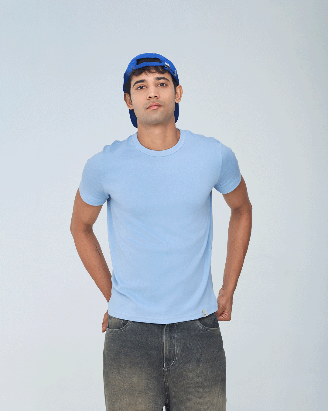 RWDY Duskline Muscle Tee in Sky Drift