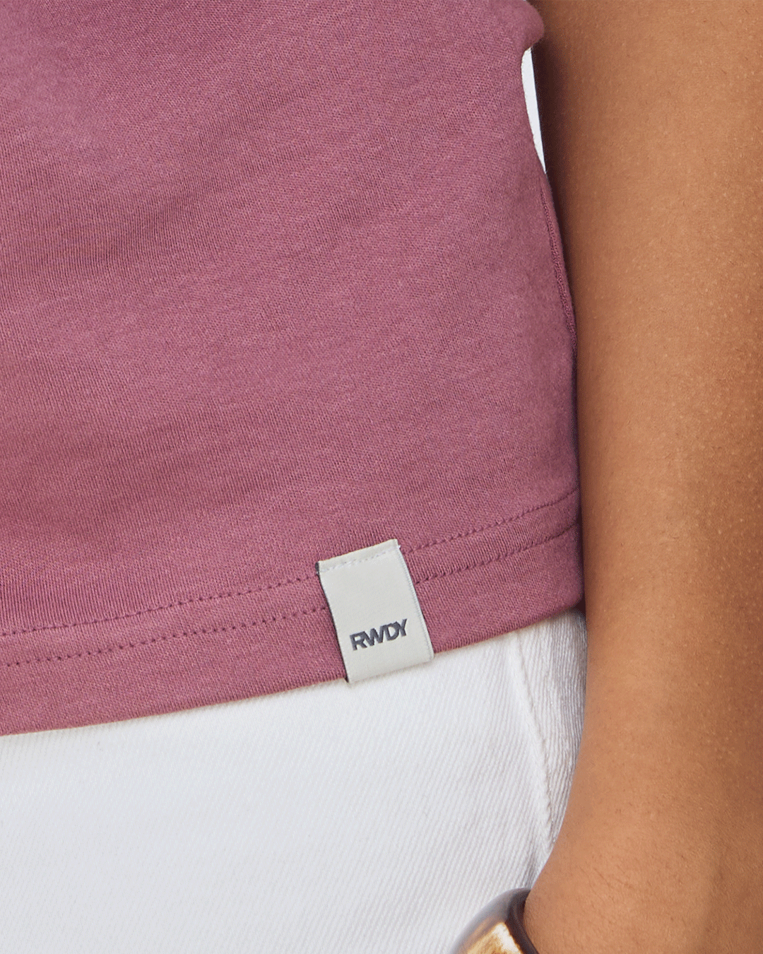 RWDY Duskline Muscle Tee in Ash Mauve