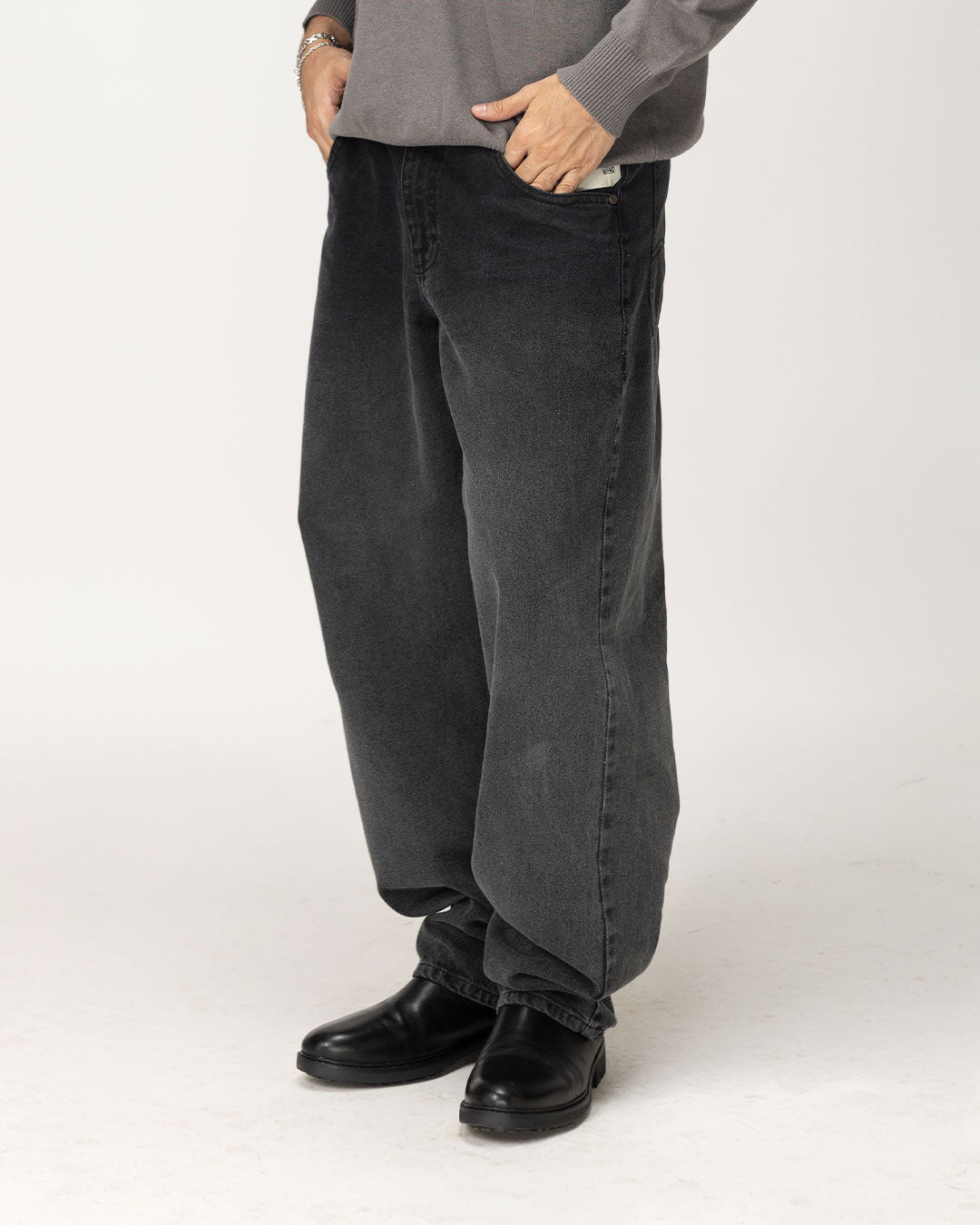 RWDY BAGGY FIT JEANS| JET BLACK