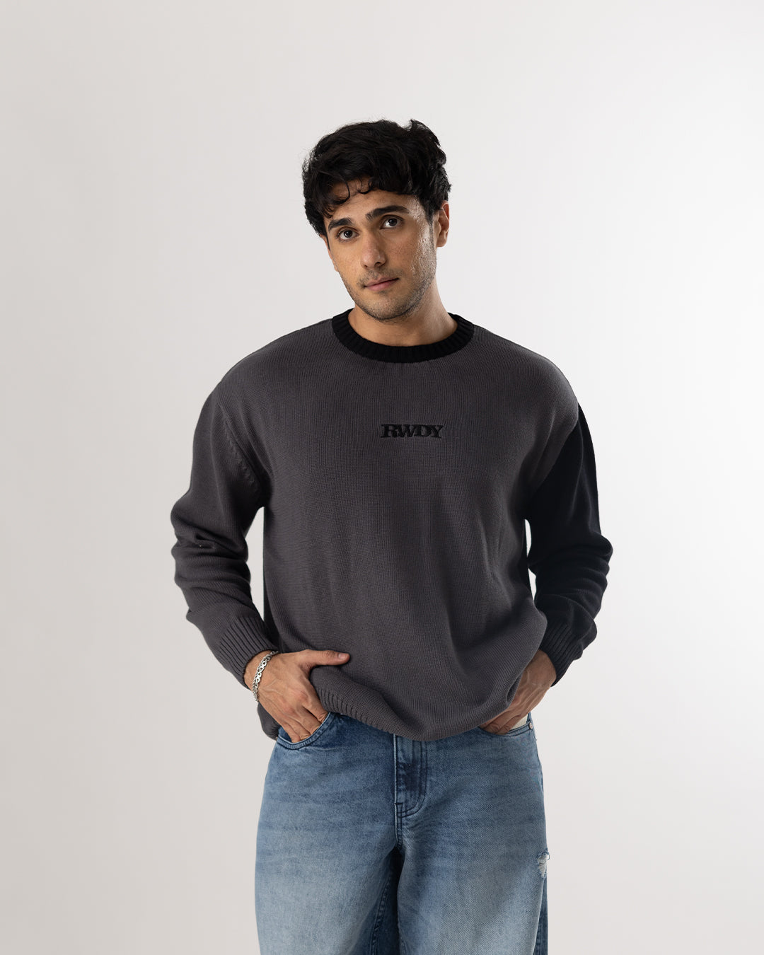 RWDY BLOCK KNIT SWEATER