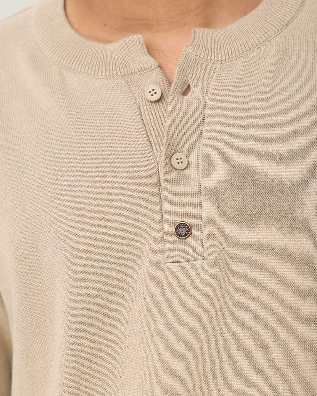 RWDY GRAIN HENLEY FULL SLEEVE | IVORY