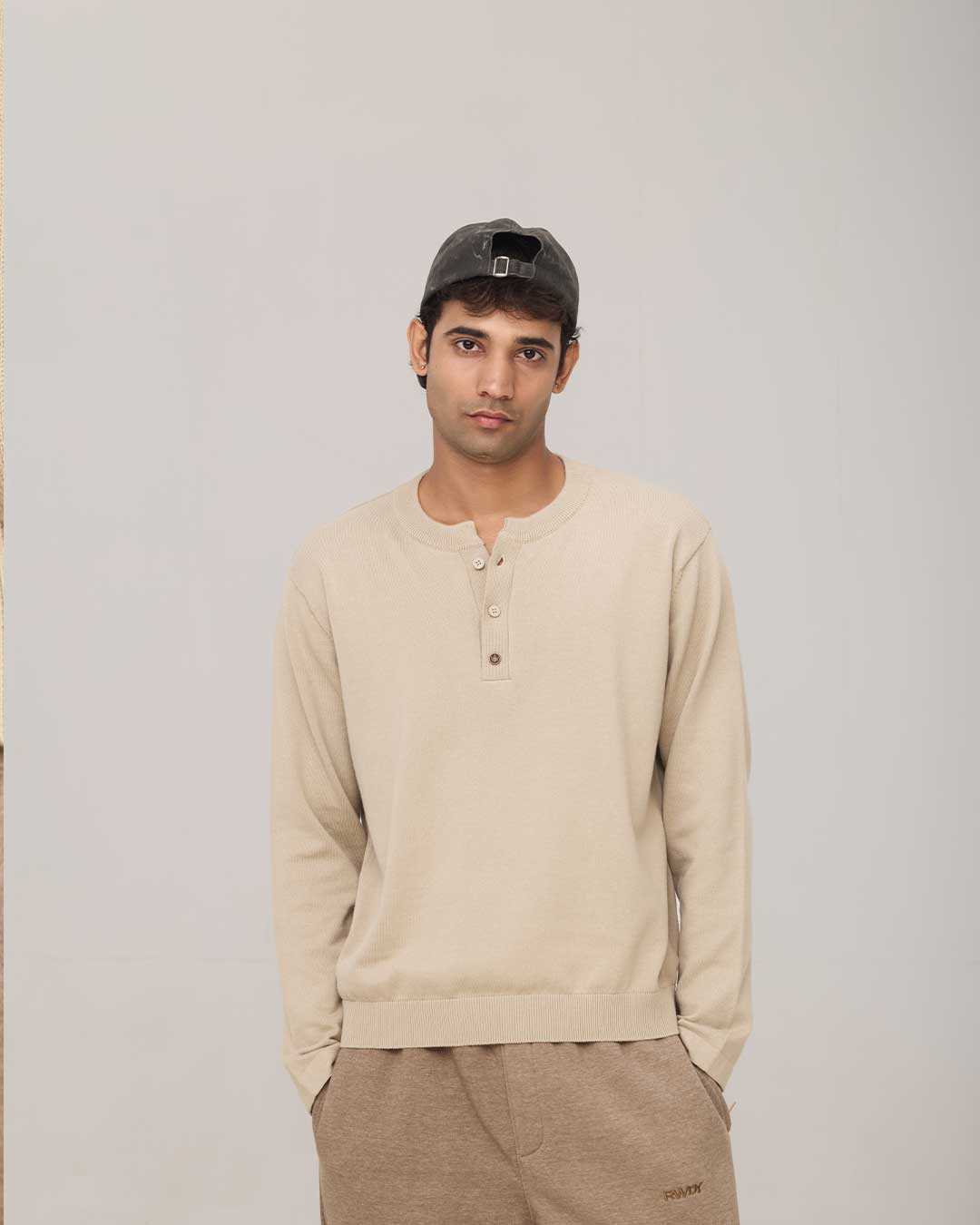 RWDY GRAIN HENLEY FULL SLEEVE | IVORY