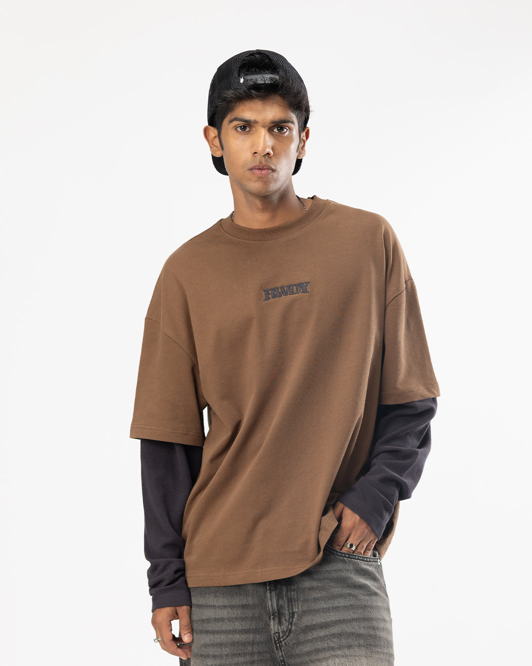 RWDY LAYERED TEE _ DARK EARTH
