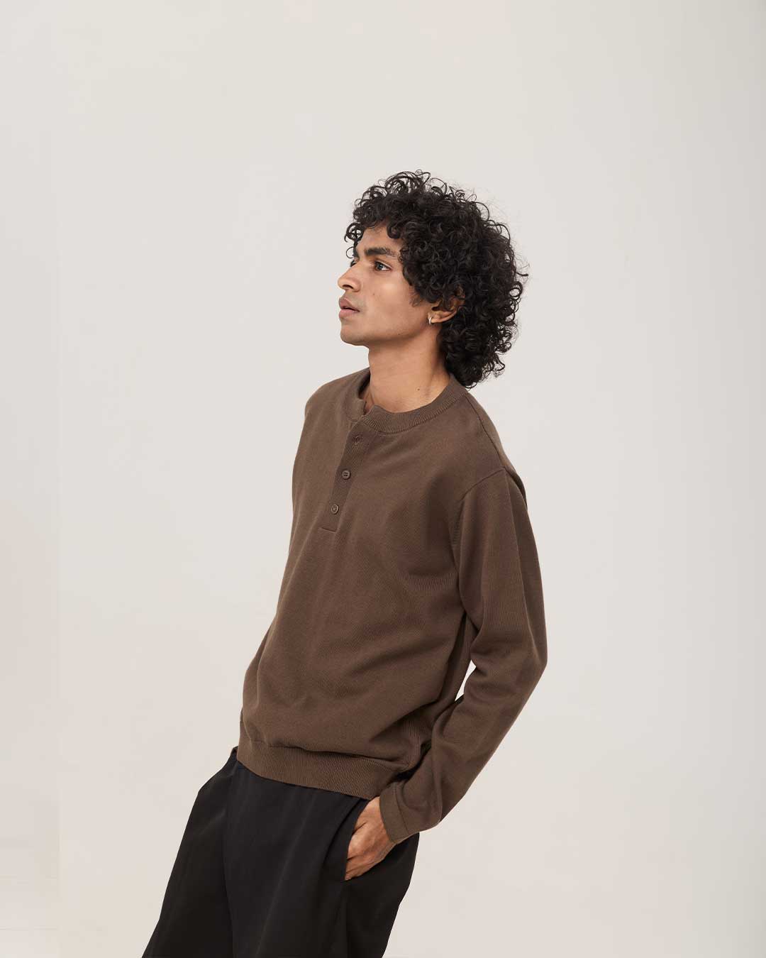 RWDY GRAIN HENLEY FULL SLEEVE | DARK OLIVE