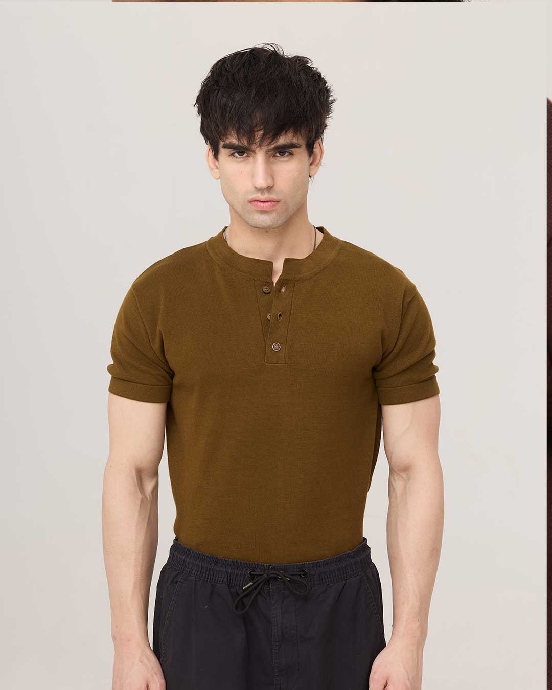 RWDY GRAIN HENLEY TEE | OLIVE DRAB