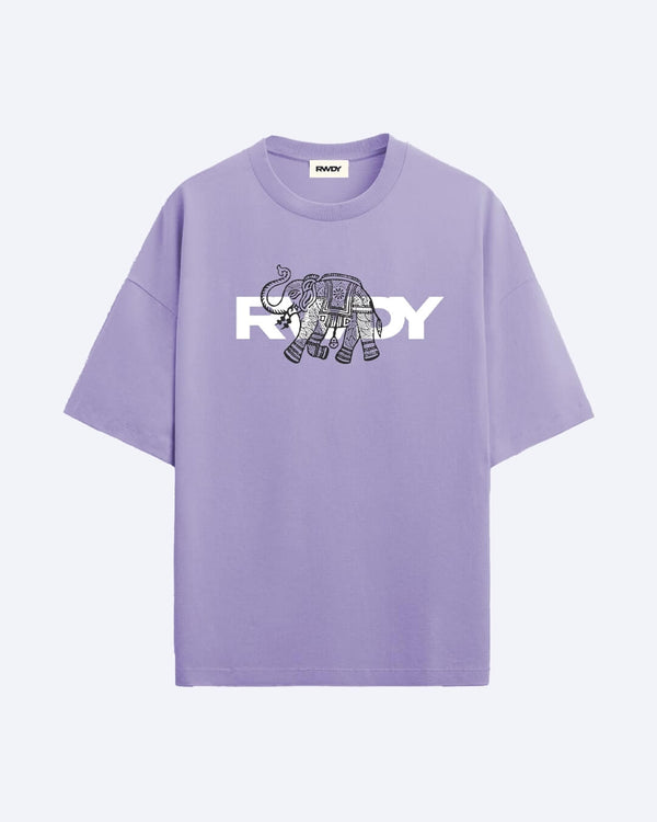 ELEPHANT MOTIF TEE in Lavender