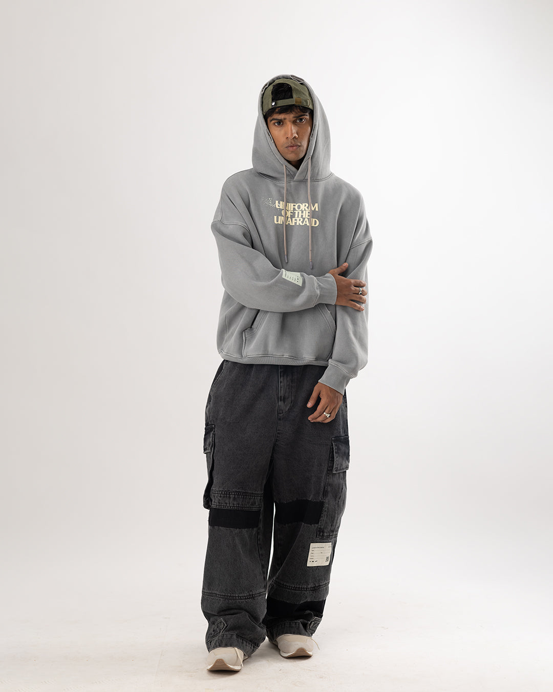 RWDY PATCH CARGO PANTS| BLACK