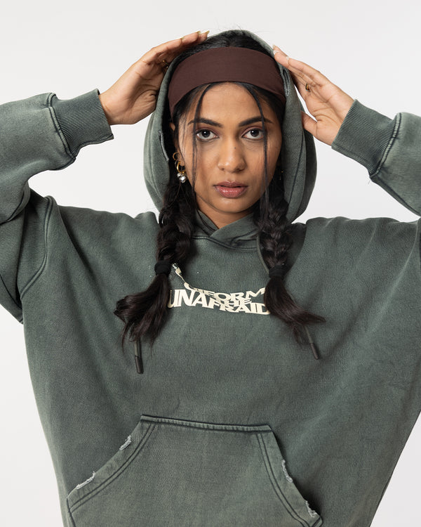RWDY WASHED OVERSIZED HOODIE| SAGE GREEN