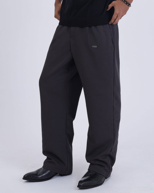 PINTUCK PANTS in Dark Grey