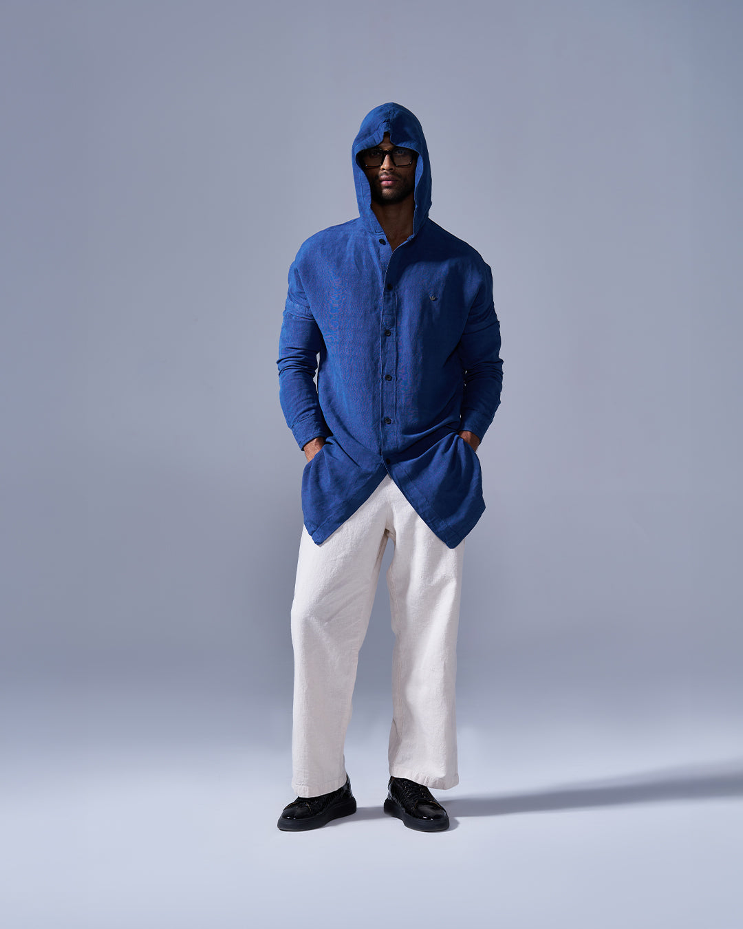 RWDY HOODIE KURTA _ NAVY CIRE
