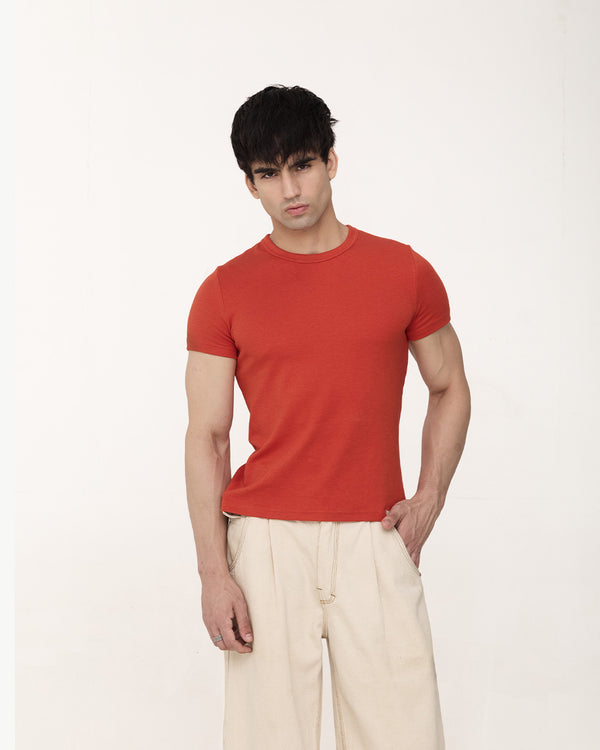 RWDY DUSKLINE MUSCLE TEE | EMBER RED