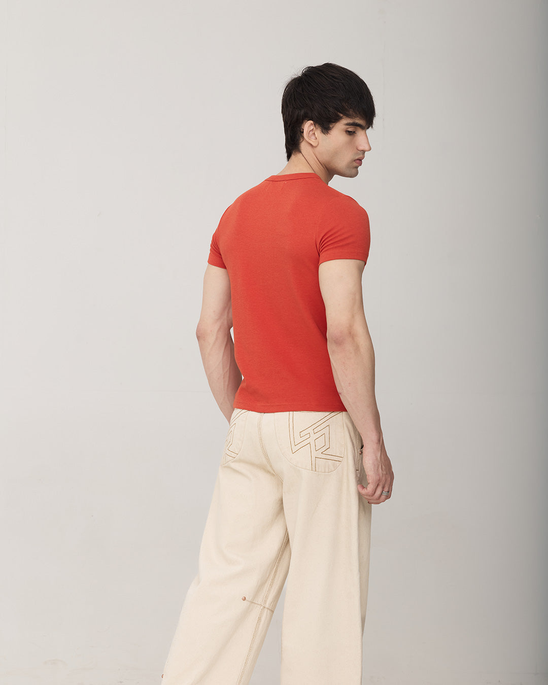 RWDY Duskline Muscle Tee in Ember Red