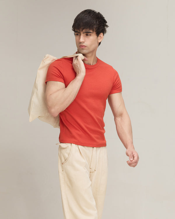 RWDY Duskline Muscle Tee in Ember Red