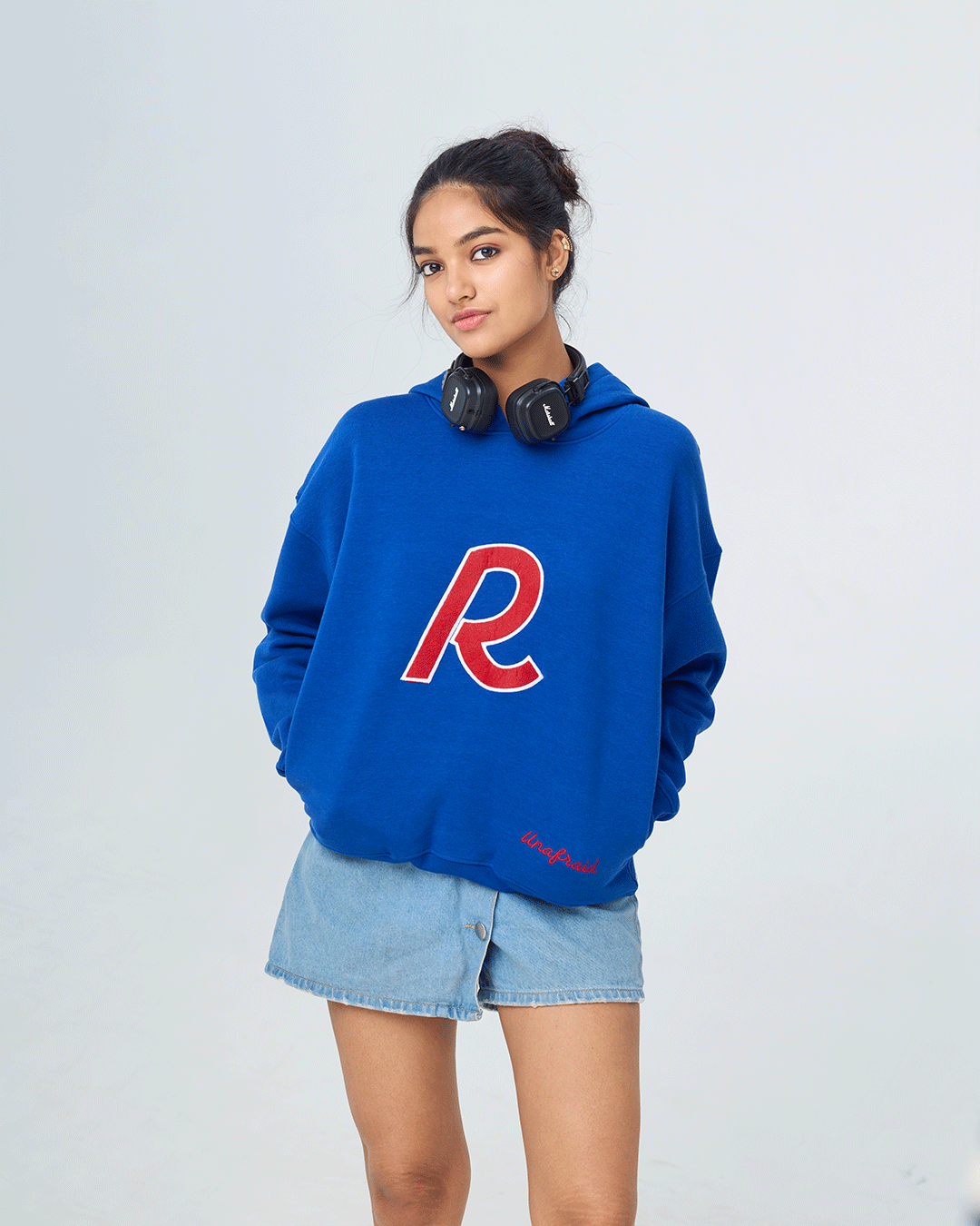 RWDY Curfew Varsity Hoodie in Royal Blue