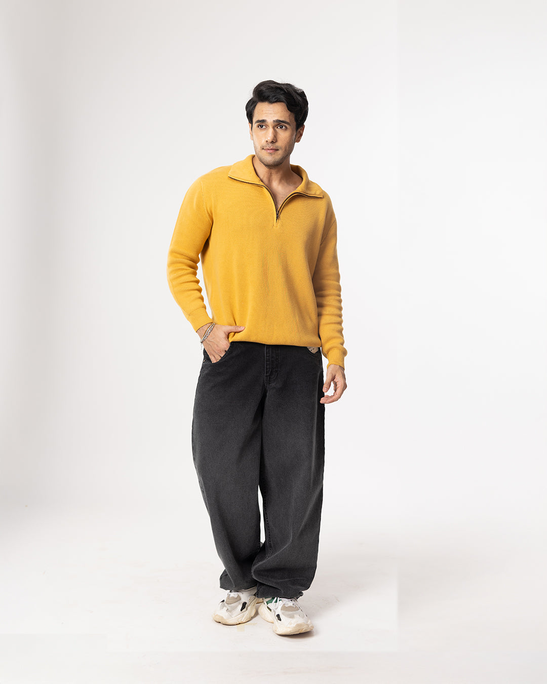 RWDY HALF ZIP KNIT SWEATER