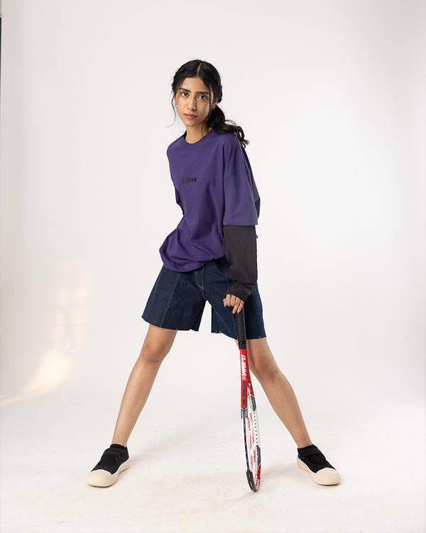 RWDY LAYERED TEE in Indigo