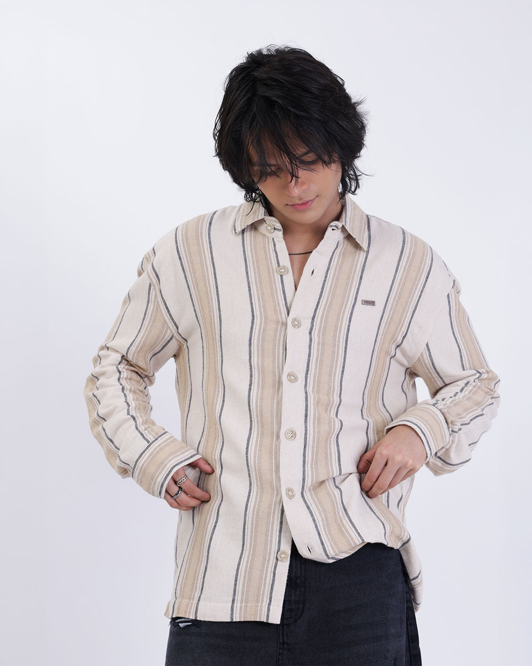 RWDY STRIPE SHIRT _ BEIGE