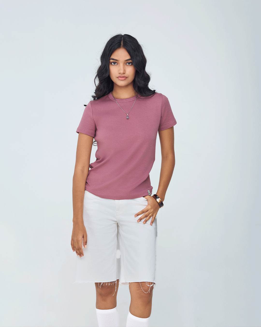 RWDY Duskline Muscle Tee in Ash Mauve