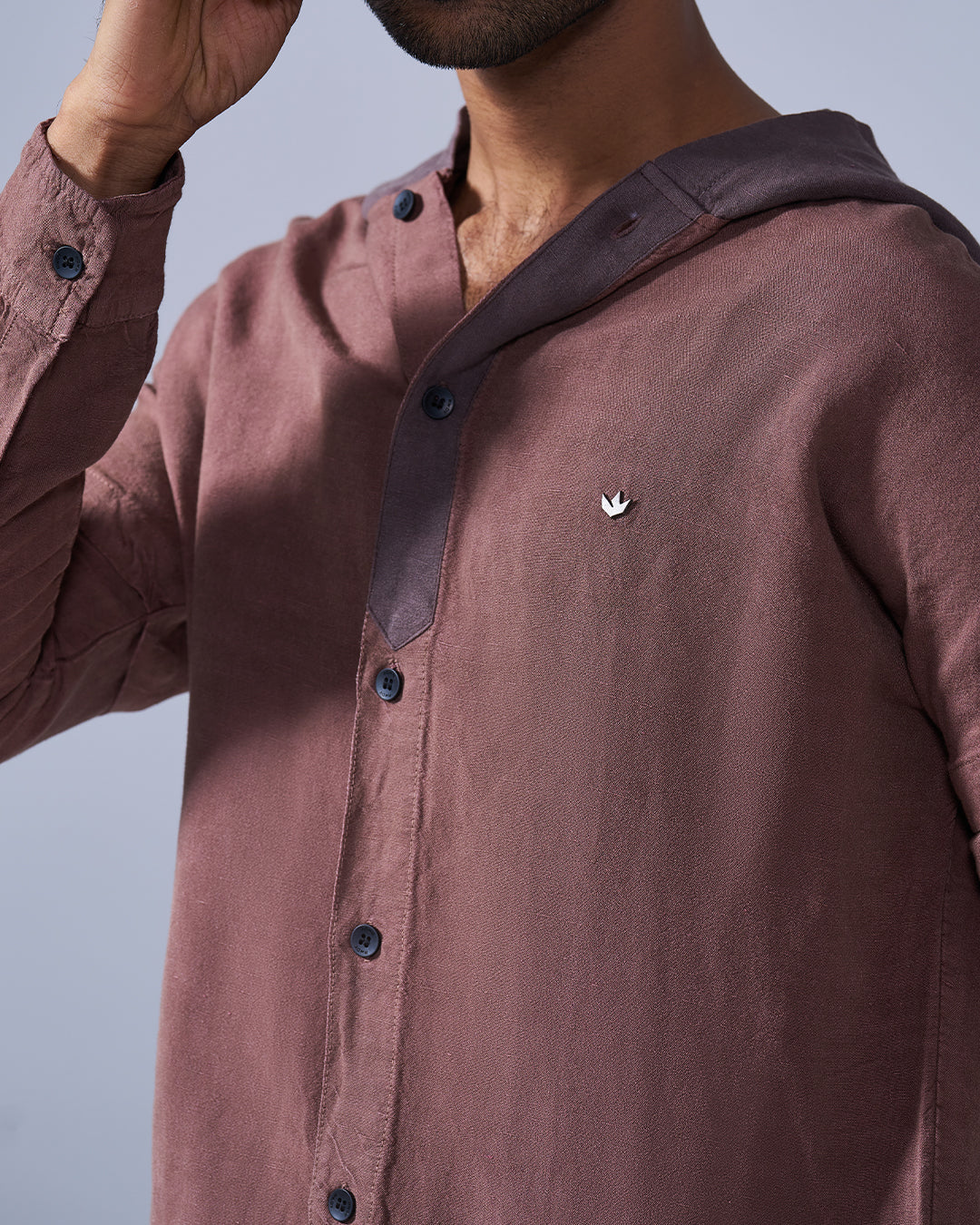 RWDY HOODIE KURTA _ RUST BROWN