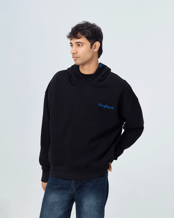 UNAFRAID SCRIPT HOODIE | BLACK