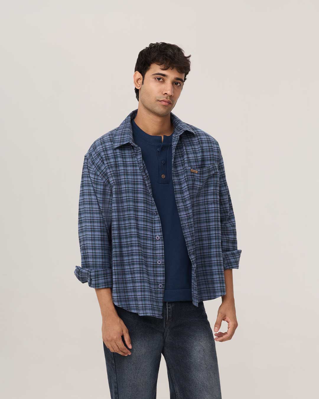 COLD FRONT FLANNEL | MIDNIGHT CHECK