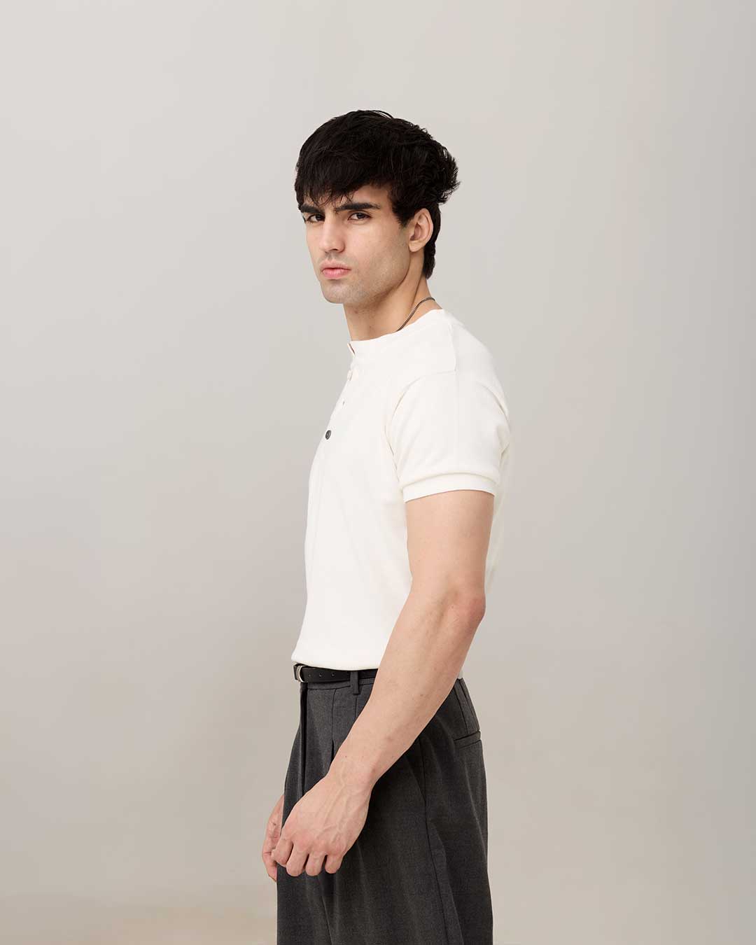 RWDY GRAIN HENLEY TEE | CHALK