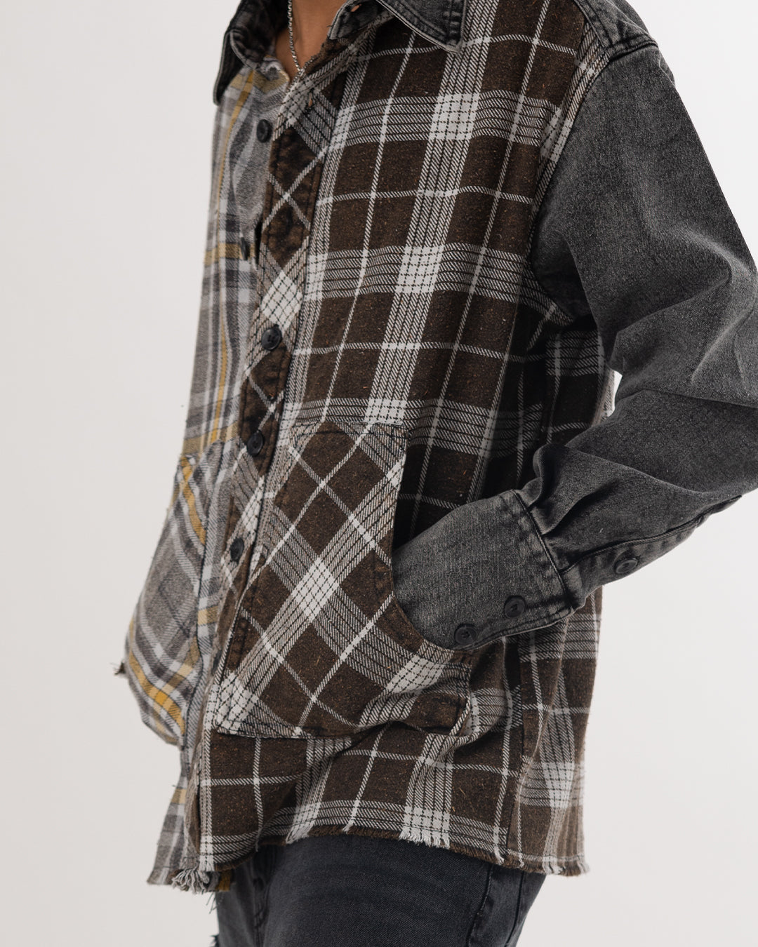 RWDY PLAID FUSION FLANNEL SHIRT