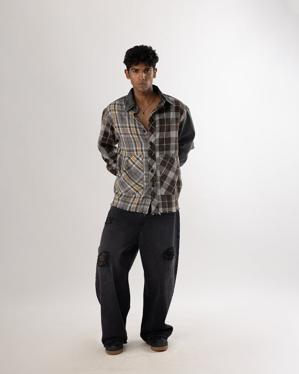RWDY PLAID FUSION FLANNEL SHIRT