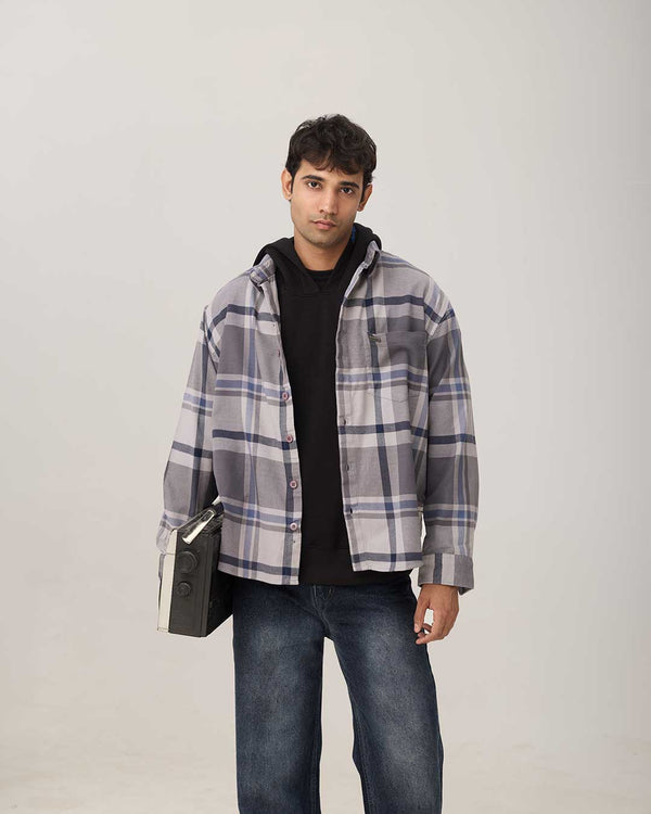 COLD FRONT FLANNEL | GLACIER CHECK
