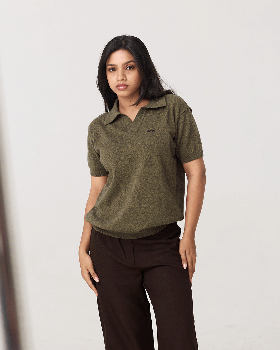 RWDY Grind Polo in Green Melange