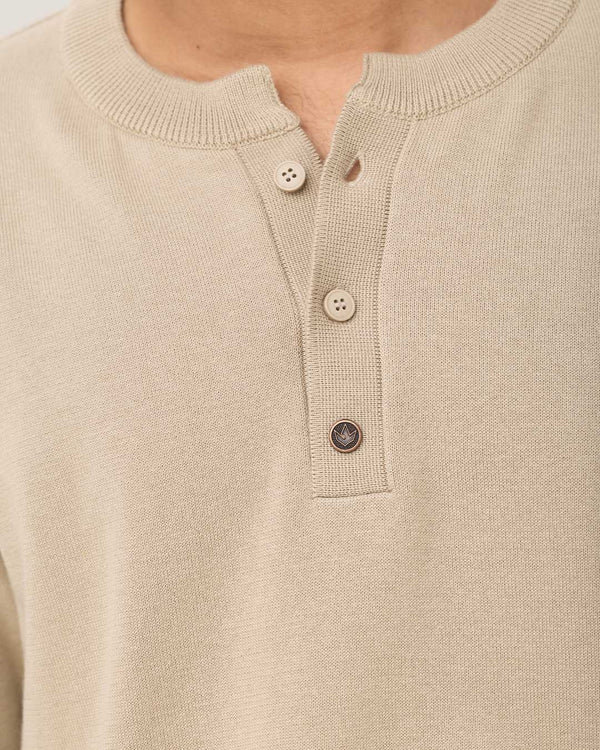 RWDY GRAIN HENLEY FULL SLEEVE | IVORY
