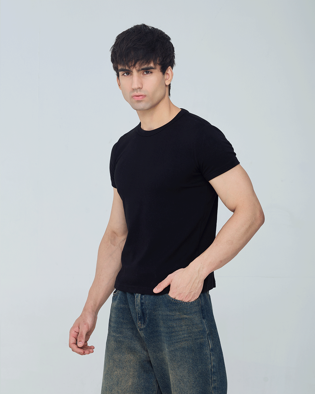 RWDY Duskline Muscle Tee in Black