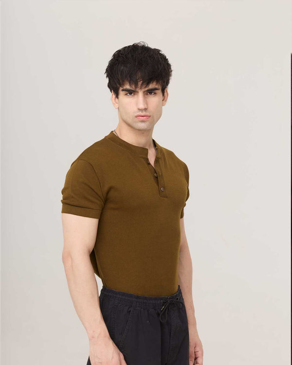 RWDY GRAIN HENLEY TEE | OLIVE DRAB