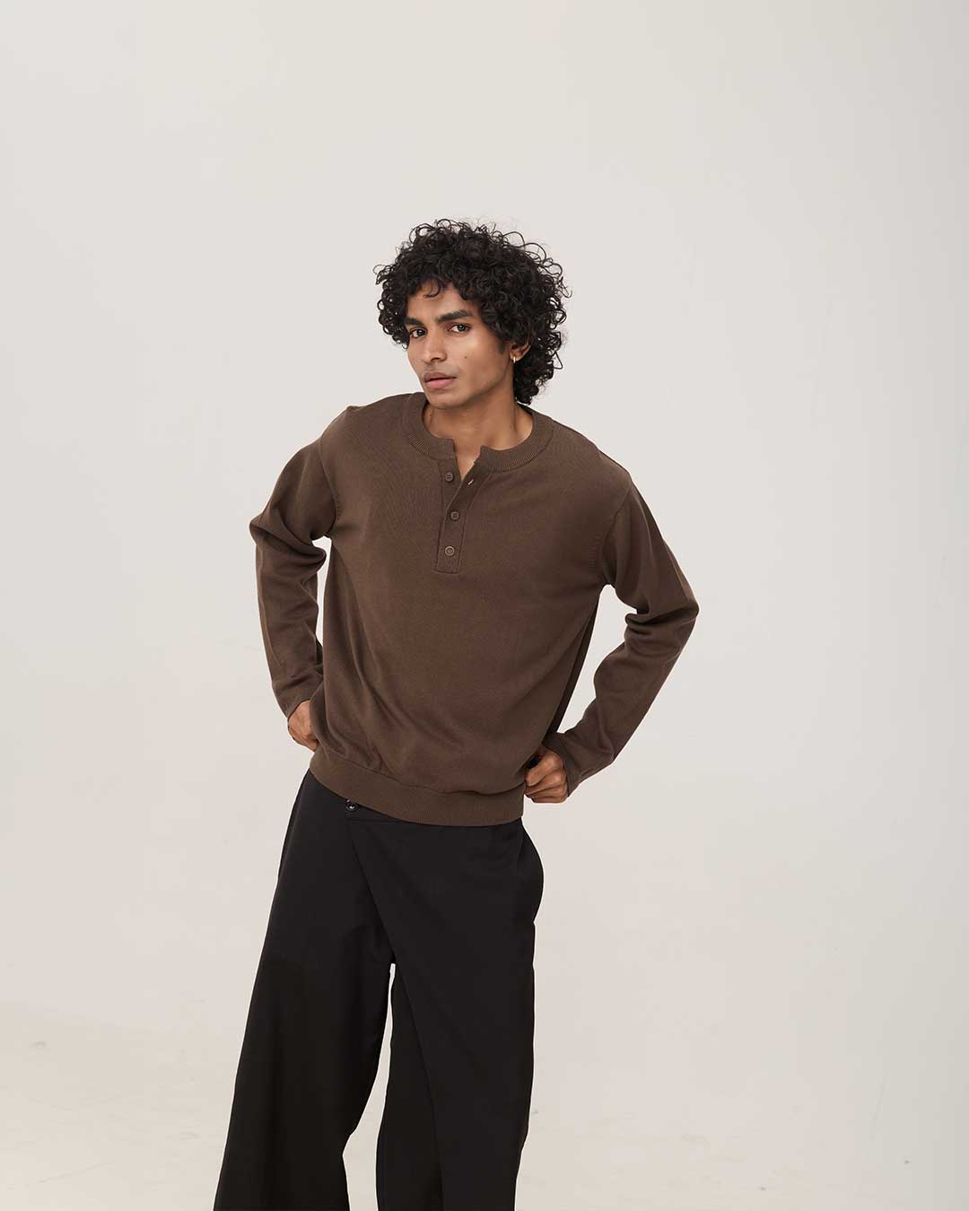 RWDY GRAIN HENLEY FULL SLEEVE | DARK OLIVE