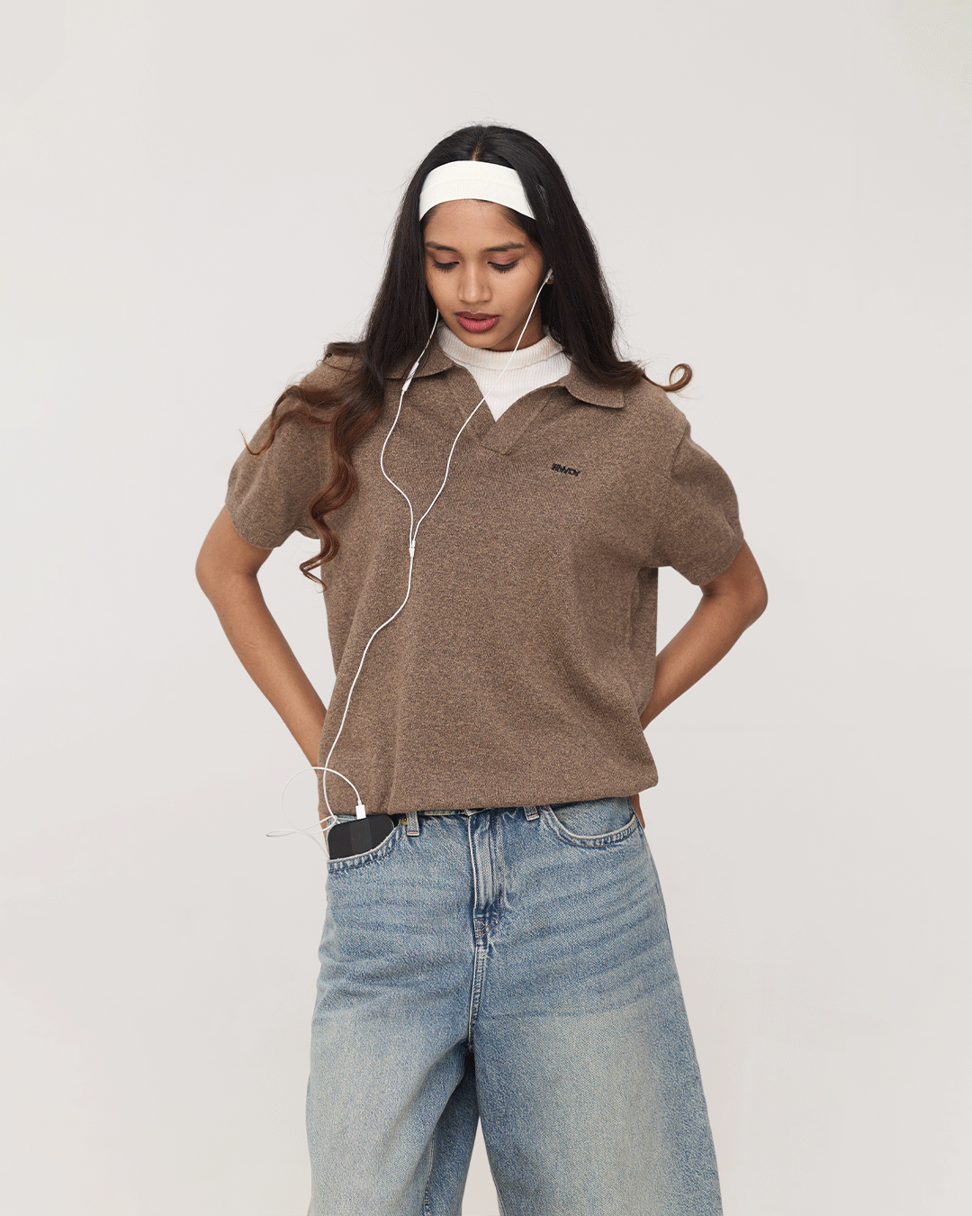 RWDY Grind Polo in Rust Melange