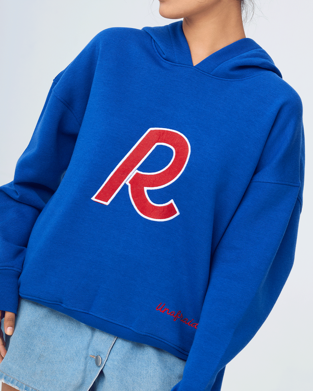 RWDY Curfew Varsity Hoodie in Royal Blue