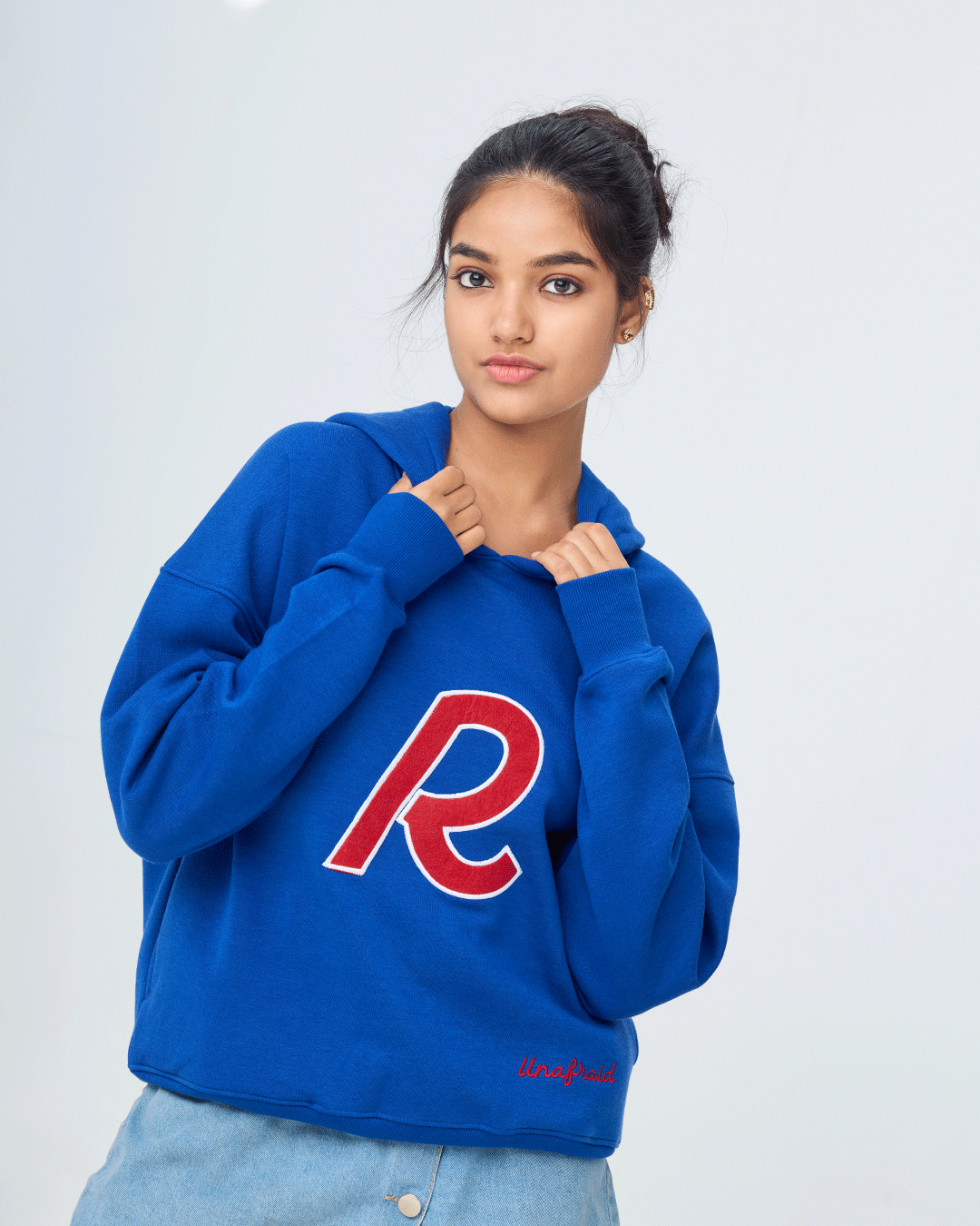RWDY Curfew Varsity Hoodie in Royal Blue