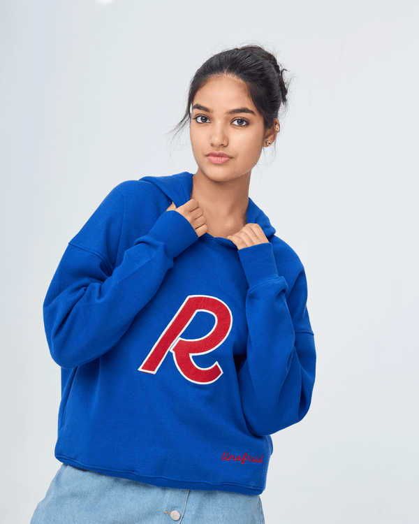 RWDY Curfew Varsity Hoodie in Royal Blue