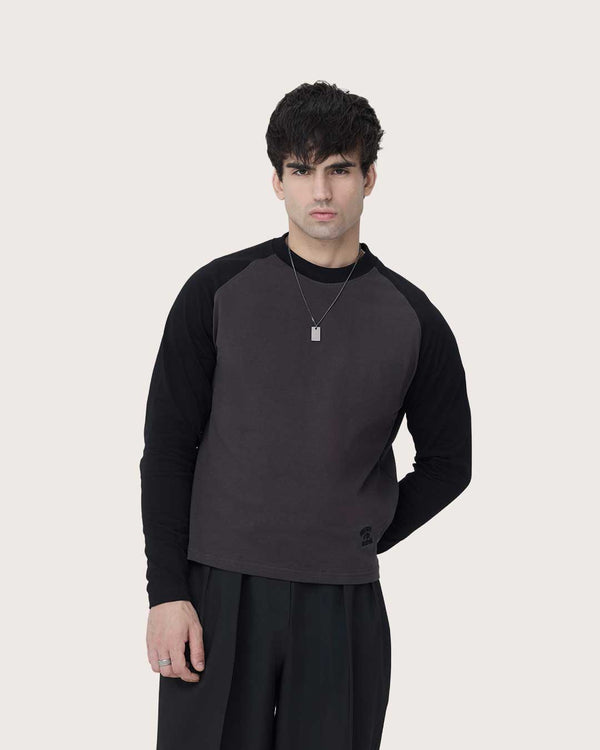RWDY RAGLAN TEE | CHARCOAL
